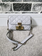 Marc Jacobs Made In Italy Women's Elegant Gray Quilted Chain Bag