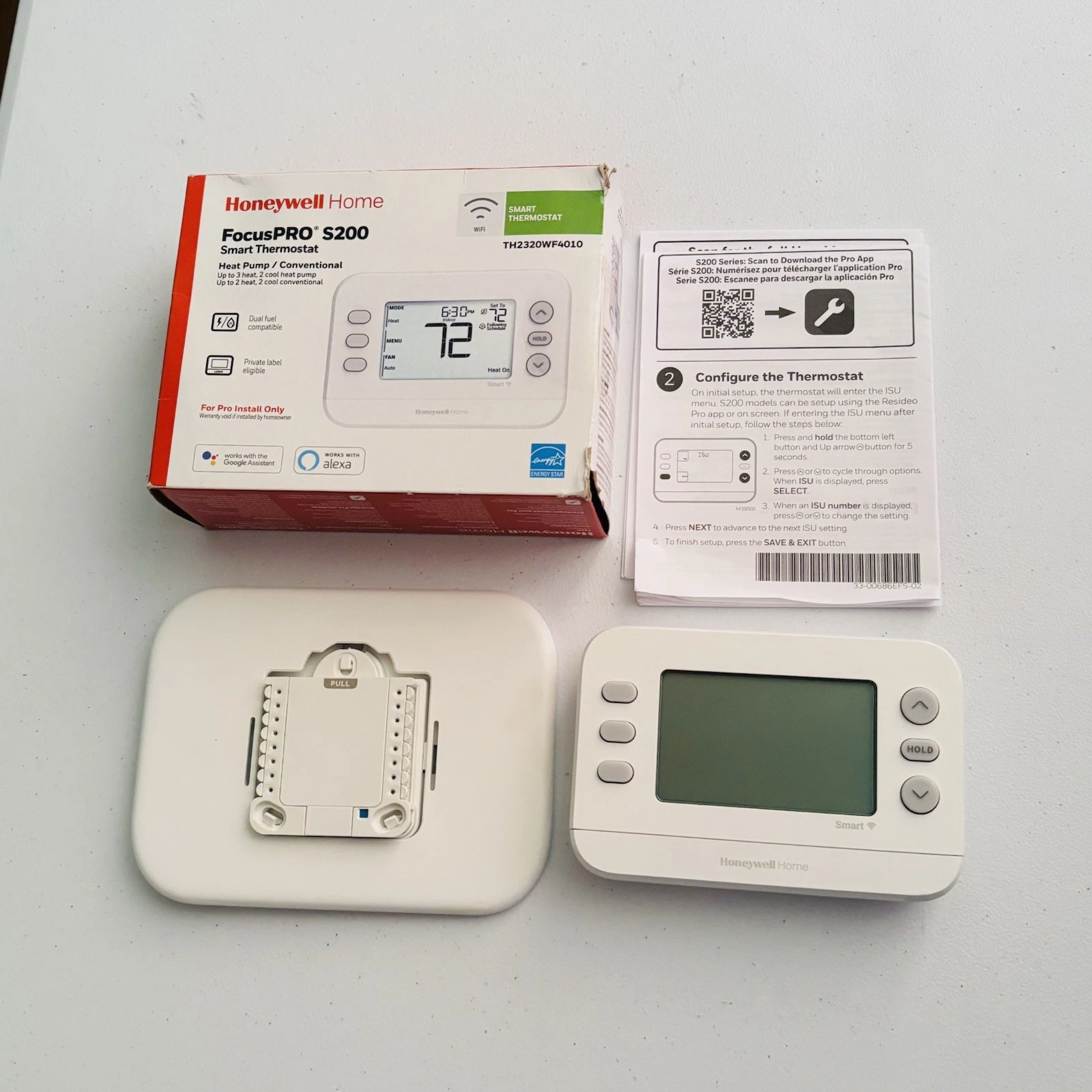Honeywell Thermostat TH2110WF4008 S200 FocusPRO Smart Thermostat