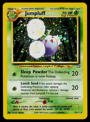 Pokemon Card Jumpluff 7/111 Neo Genesis Rare Holo