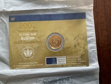 2002 gold bullion half sovereign coin boxed sealed in RM packaging rare