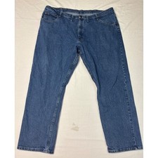 Wrangler Premium Quality Mens Blue Denim Straight Leg Jeans 44x30 1097FXVMD