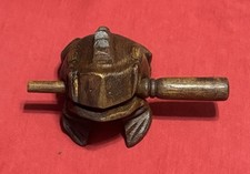 Thailand Traditional Craft Wooden Lucky Frog Croaking Musical Instrument Decor
