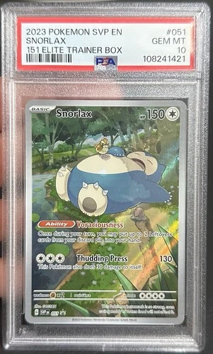 Pokémon Snorlax 051 Scarlet & Violet Promo Holo PSA 10 English TCG Card