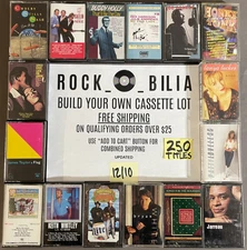 LOT ALL $1 BARGAIN BIN BUY $25 GET FREE SHIPPING MAKE YOUR CASSETTE TAPE ROCK