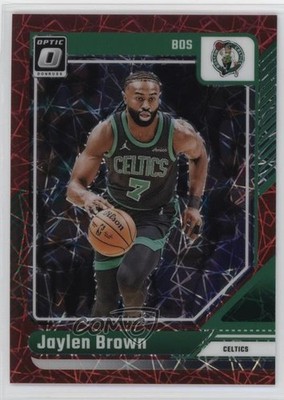 2024-25 Panini Donruss Optic Red Velocity Prizm 119/299 Jaylen Brown #206 lw9