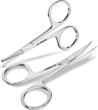 Eyebrow Scissors, Professional Stainless Steel Small Shears for Men and Women, N