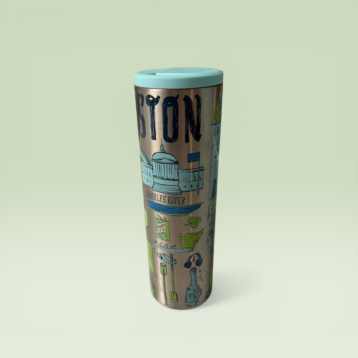 Starbucks Been There Series Boston Stainless Steel Tumbler 16oz Teal 2019  NEW | eBay