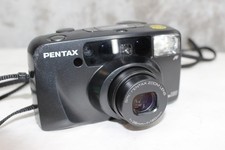 Pentax IQ Zoom 120 - 35mm Film Point Shoot Camera, Flash Tested - VINTAGE 