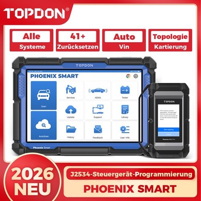 2026 TOPDON Phoenix Smart OBD2 Diagnosegerät Bidirektional Cloud Programmierung