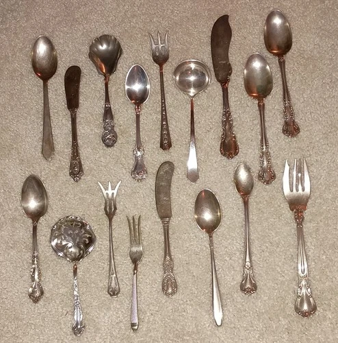 Mixed Lot Antique Sterling Silver Flatware 360 Grams Gorham Wallace Lunt Plus