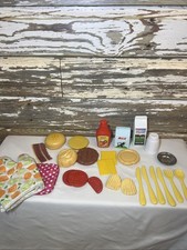 Vintage Play Kitchen Lot Little Tikes, Wooden, Utensils, Misc.