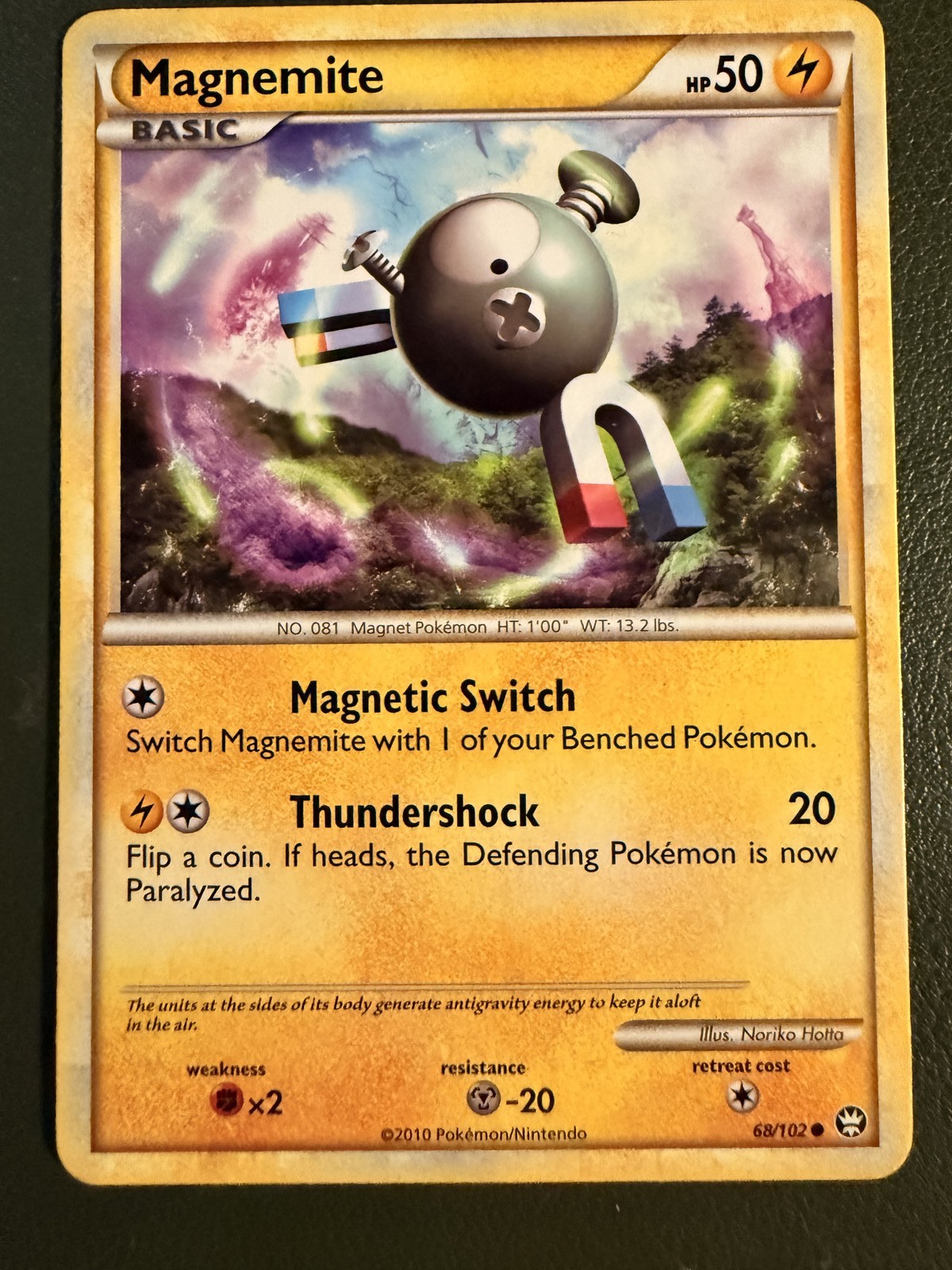 Pokemon TCG Magnemite 68/102 HS—Triumphant HGSS4 LP