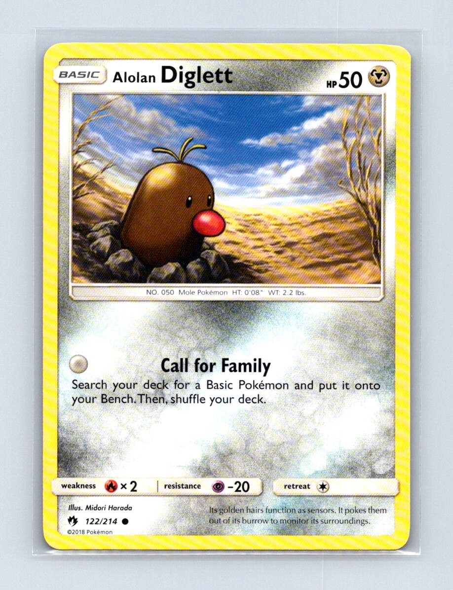 Alolan Diglett 122/214 Common Lost Thunder Pokemon Lightly Played