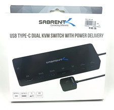 Interruptor KVM doble USB tipo C SABRENT con suministro de energía [USB-CKDH]