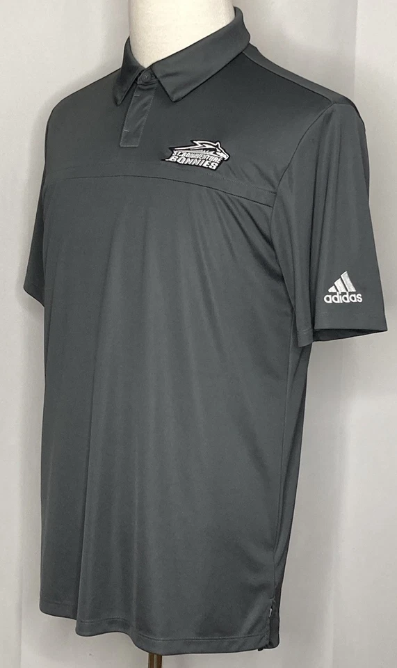 St. Bonaventure Bonnies Golf Polo Shirt Mens Medium Adidas Course Basketball - Image 4 of 4