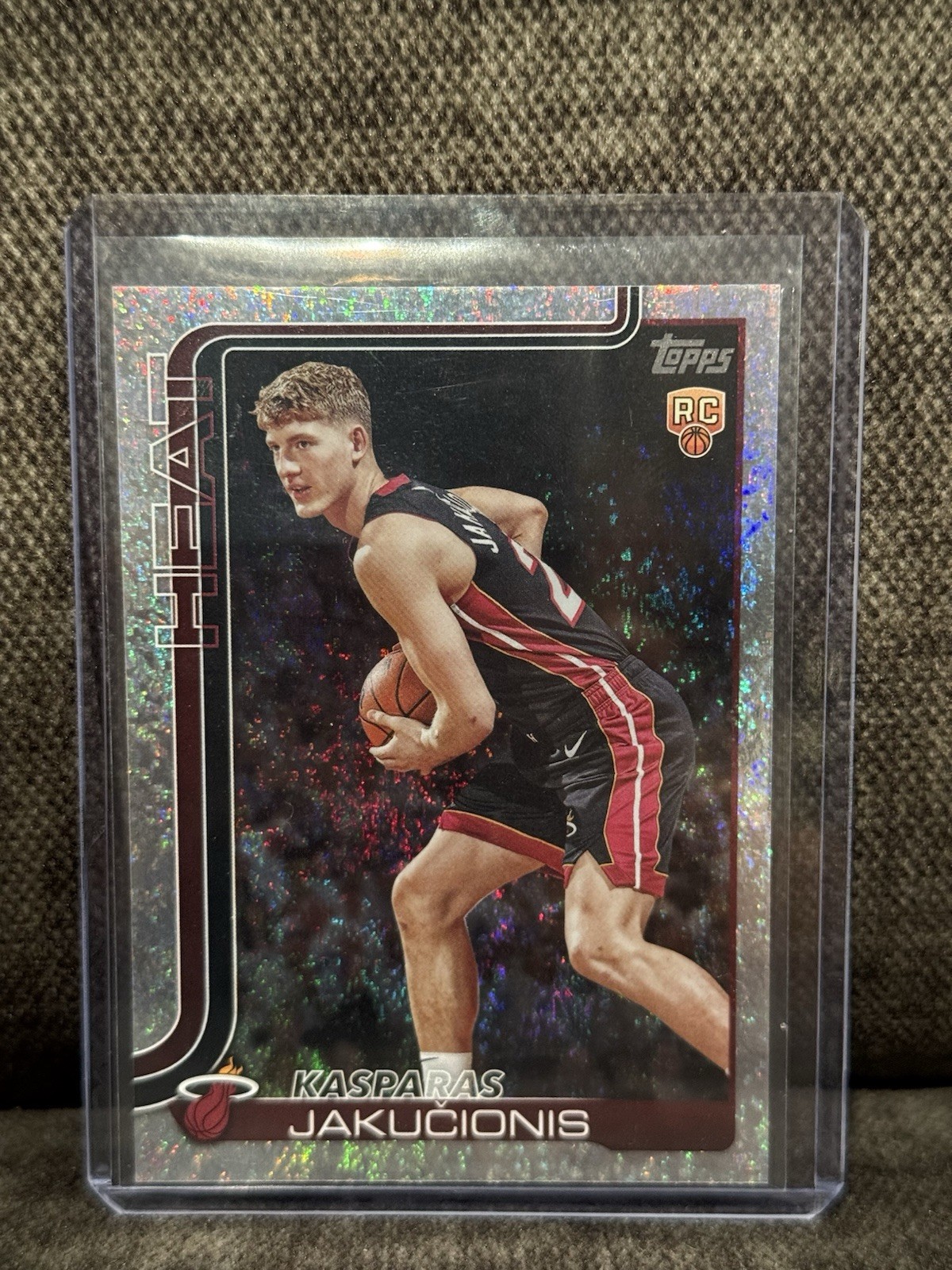 2025-26 Topps Basketball - Kasparas Jakucionis Holo Foil #220 Miami Heat RC