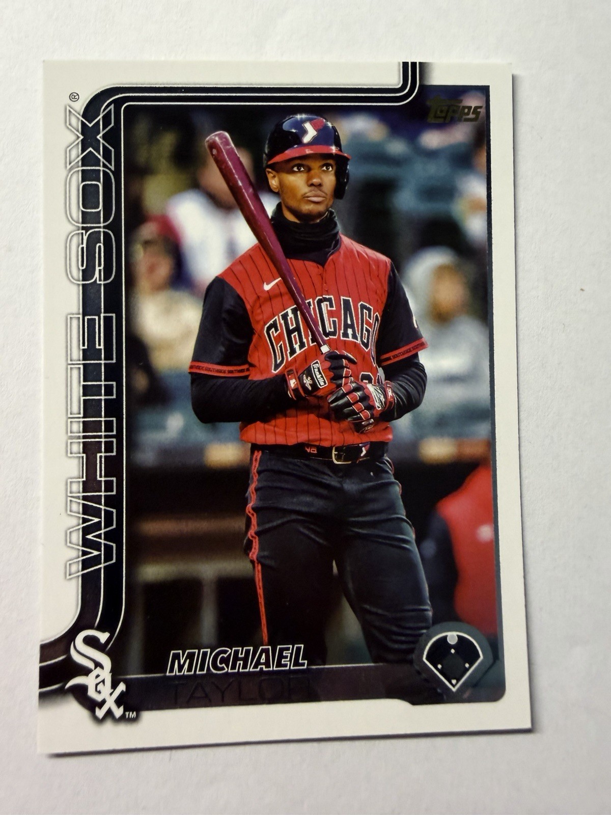 🔥MICHAEL TAYLOR 2025 Topps Update Golden Mirror Image SSP Card US57 White Sox