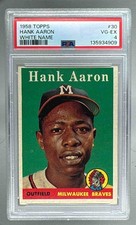 1958 Topps 30 Hank Aaron Name in White Letters PSA 4 135934909
