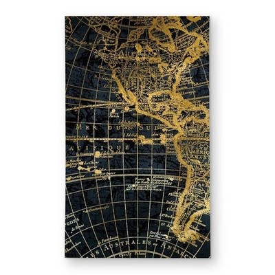 Begin Home Decor C1ROAR35L8UJM5 3 x 5 ft. Blue & Marine World Map Globe Recta...