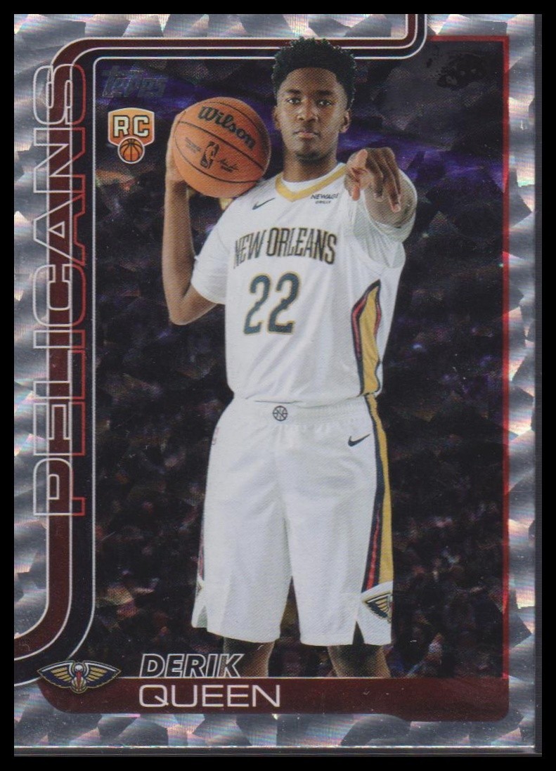 2025-26 Topps Derik Queen RC #213 Crackleboard Foil Exclusive SP Pelicans Rookie