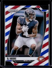 2024 Panini Prizm #48 DJ Moore Red White and Blue