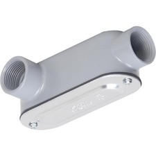 RLL250 Threaded LL Type Conduit Body, Die Cast Aluminum, Stamped Steel Cover,...