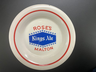 "Chas Rose" Malton brewery vintage "Roses Kings Ale" ashtray (Wade)