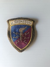 Fregio scudetto esercito scuola trasmissioni panno lana militaria
