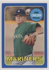 2018 Topps Heritage Minor League Edition Blue 22/99 Sam Carlson #23 0c6
