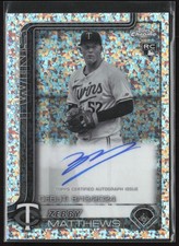 2025 Topps Chrome Zebby Matthews Auto Black & White Mini-Diamond #CRDA-ZM RC