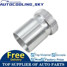 Aluminum 2" O.D  Weld On Filler Neck + Cap Splash Bowl Fuel Tank Silver New