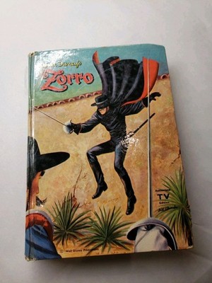 1958 Walt Disney s ZORRO Hardcover Book Steve Frazee Whitman Damaged