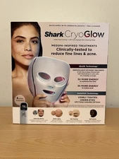 Shark Cryo Glow Under Eye Cooling LED anti-Aging & Skin Clearing Mask NEW SEALED