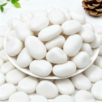 White River Pebbles for Landscaping, 2-3 Inch Polished River Rocks for Garden Dé