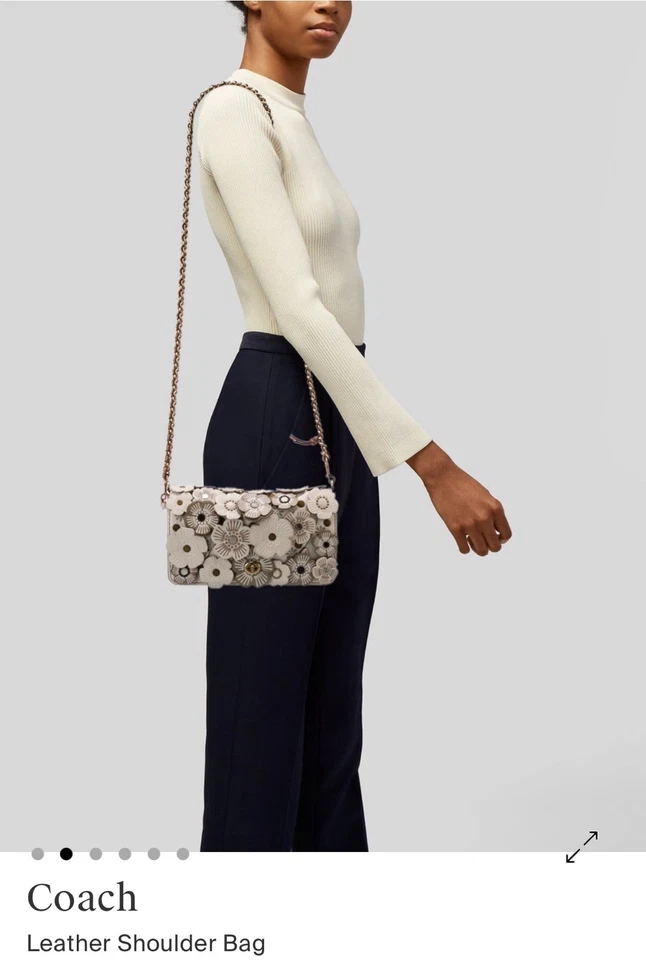 Coach 1941 Tea Rose Dinky in Chalk with Strap Style No. 20215 - Image 2 of 4