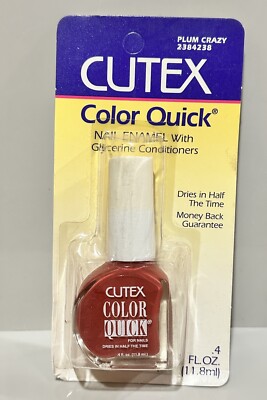 Cutex Color Quick Nail Enamel With Glycerine Plum Crazy 38 Discontinued