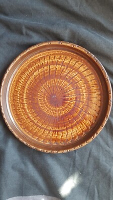 10,5'' braune Keramik Flan Schale