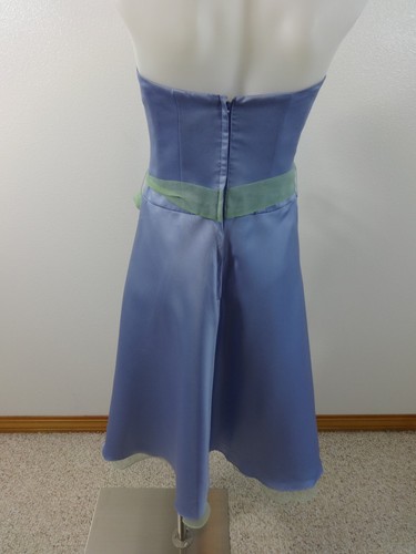 Nwt Alfred Angelo Femmes Lavande Organza Robe Style 08Q Taille 2 - Photo 3 sur 5