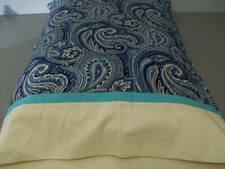 pillow cases standard cotton blue paisley handmade new without tags pillow cover