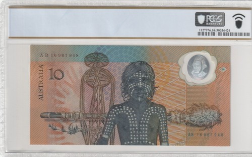 Australia 1988 10 Dollars PCGS Certified Banknote UNC 68 PPQ Pick 49b - Picture 2 of 2