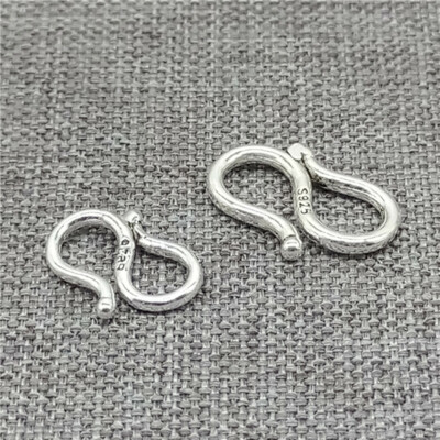 Sterling Silver S Clasp Hook Connectors for Bracelet Necklace 10mm 12mm 13mm