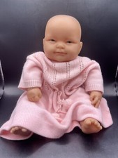 BERENGUER Realistic Baby Doll Soft Cloth Body Gray Eyes 14 JC Toys