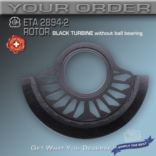 SKELETT ROTOR TURBINE FÜR UHRWERK ETA 2894 - WÄHLBAR MIT/OHNE KUGELLAGER - Bild 3 von 5