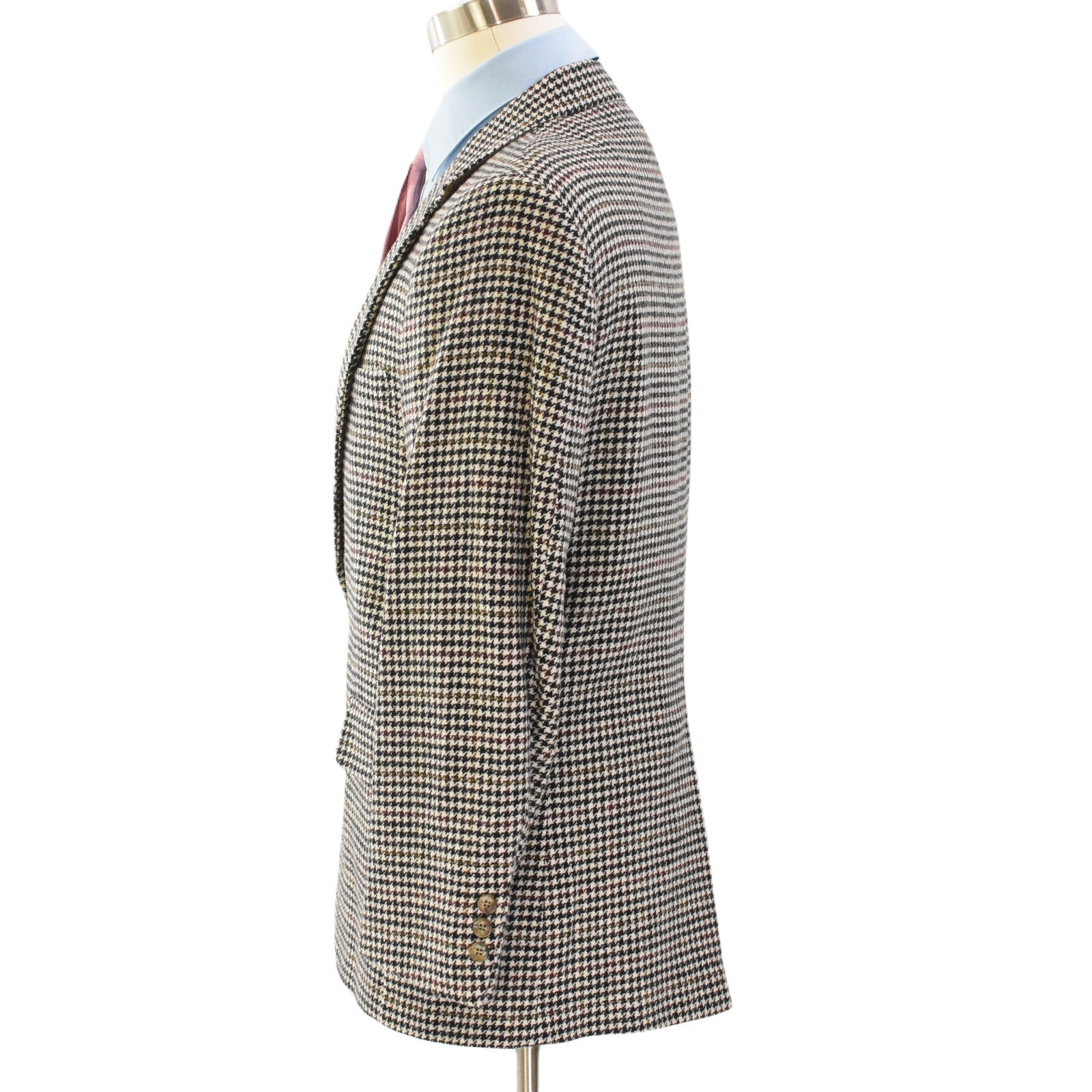 Context Houndstooth Wool 2Button Mens Blazer 40 B… - image 3