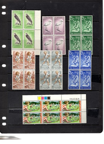NEW ZEALAND MNH BLOCKS 3 PHOTOS MOSTLY HEALTH ISSUES SOME CORNER BLOCKS - Picture 2 of 3