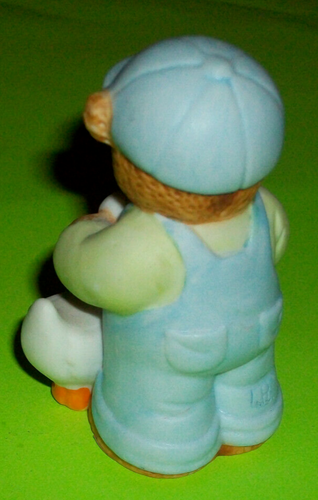⭐ FIGURA DE OSO ENESCO LUCY RIGG & ME DE COLECCIÓN - NIÑO CON GANSO 1986 - Imagen 2 de 2