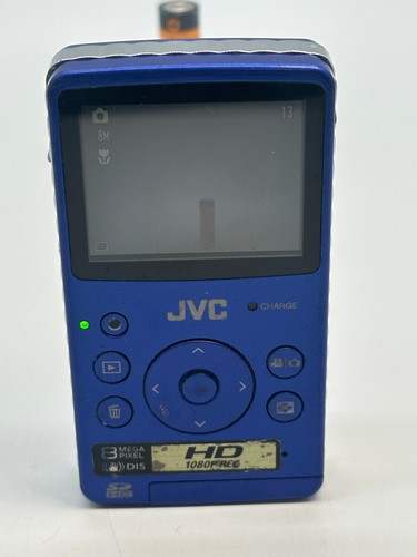 JVC GC-FM1AU HD Memory Camcorder Camera - Blue w/ Charging Cable - Picture 3 of 6