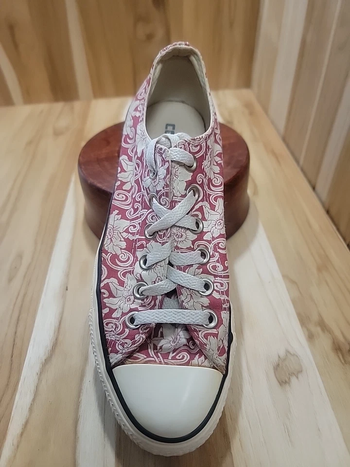 Tênis Vintage Converse Y2K Top Baixo Rosa Paisley Feminino Tamanho 7 Masculino 5 - Imagem 3 de 4