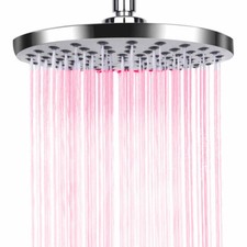 Soffione doccia led rgb rotondo Ø 20 cm x cromoterapia doccia emozionale argento