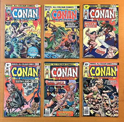 Conan the Barbarian #59, 60, 61 up to 68 (Marvel 1976) 10 x Bronze age comics.